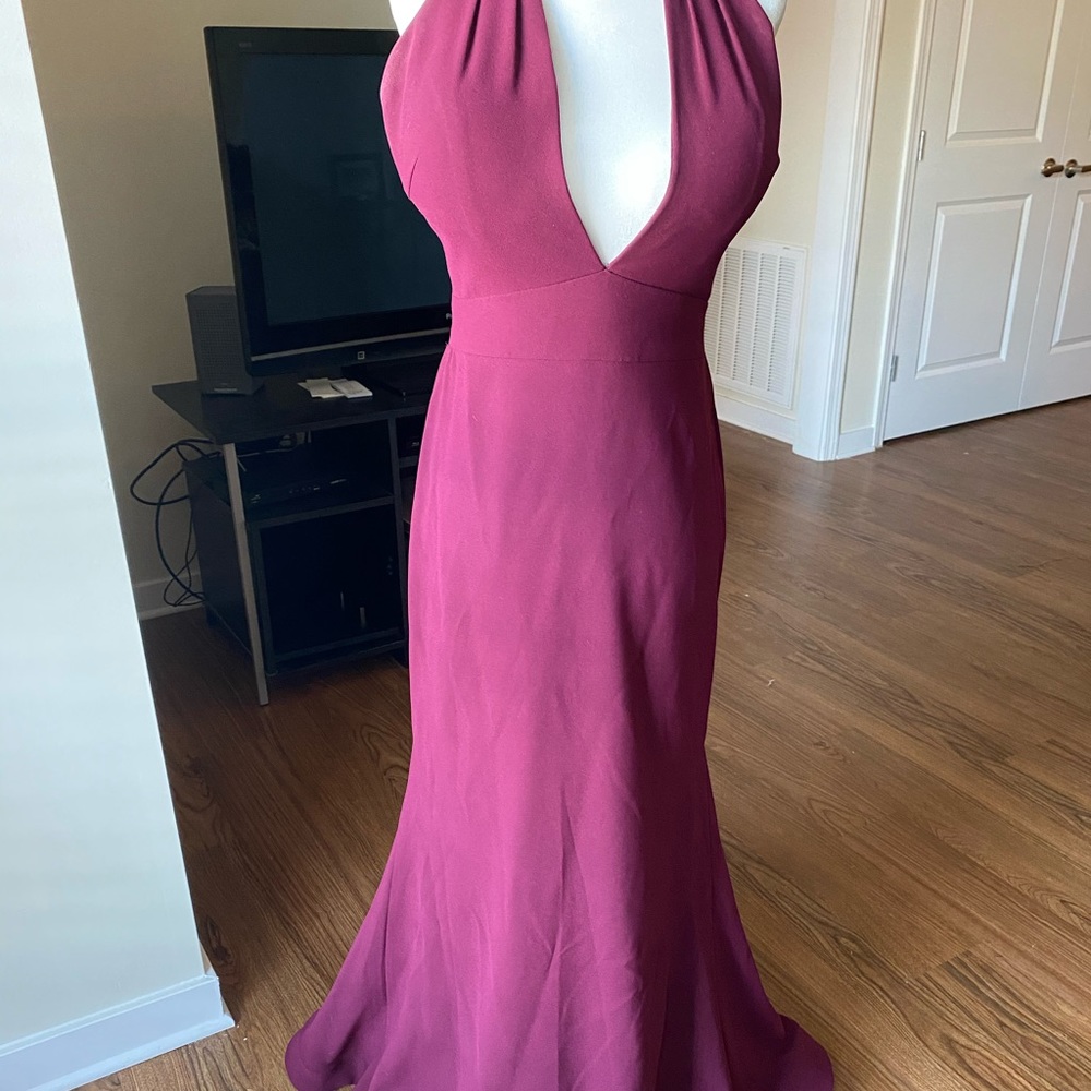 Clarisse plum color gown